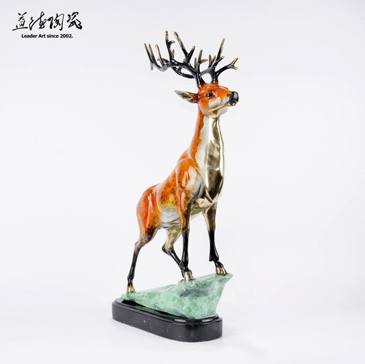 A wildness bucks - Bronze Sculpture Design - LEADER 益德 | 居家設計藝品・人文茶器・空間美學作品