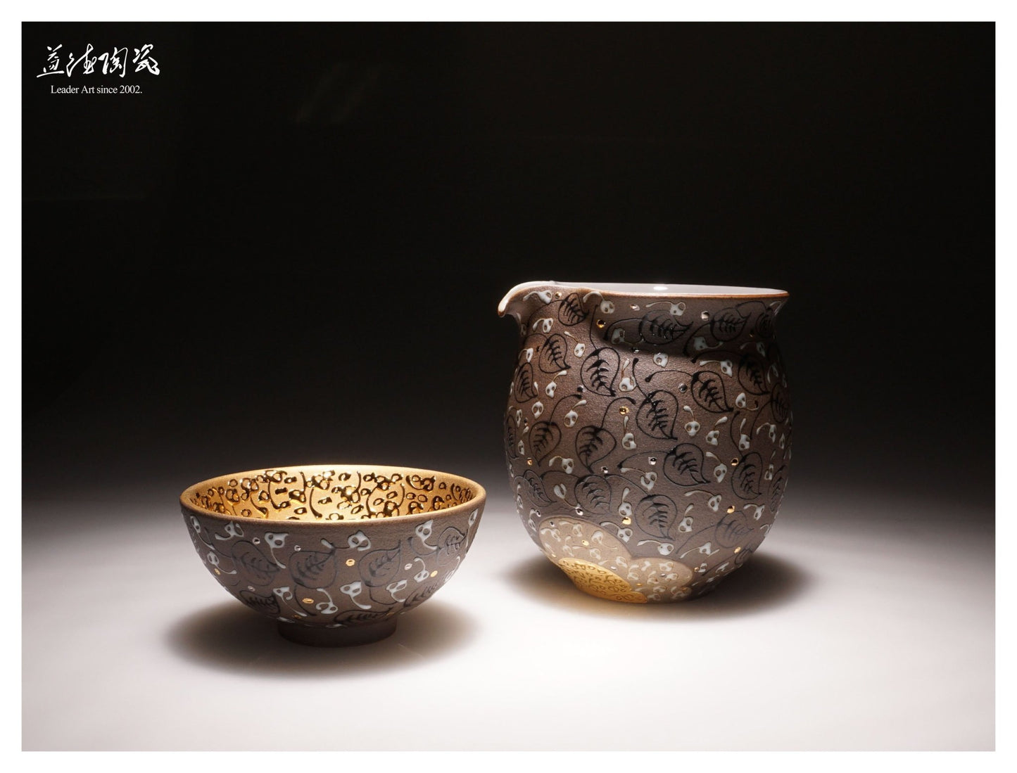 Various flowers brown - Cloud tea pot handle - LEADER 益德 | 居家設計藝品・人文茶器・空間美學作品