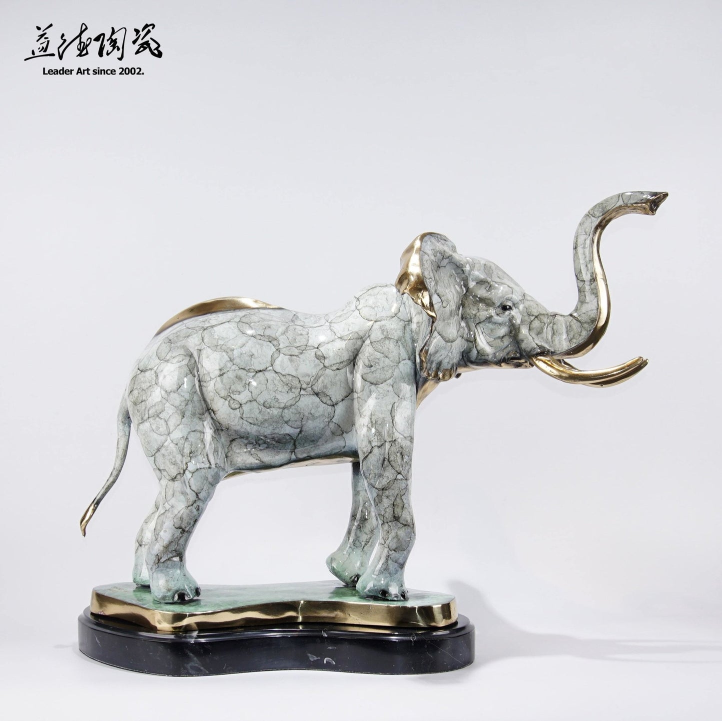 watercolor effect elephant - Bronze Sculpture Design - LEADER 益德 | 居家設計藝品・人文茶器・空間美學作品