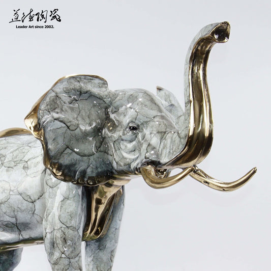 watercolor effect elephant - Bronze Sculpture Design - LEADER 益德 | 居家設計藝品・人文茶器・空間美學作品